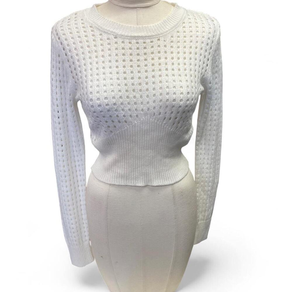 Almost famous white knit sweater